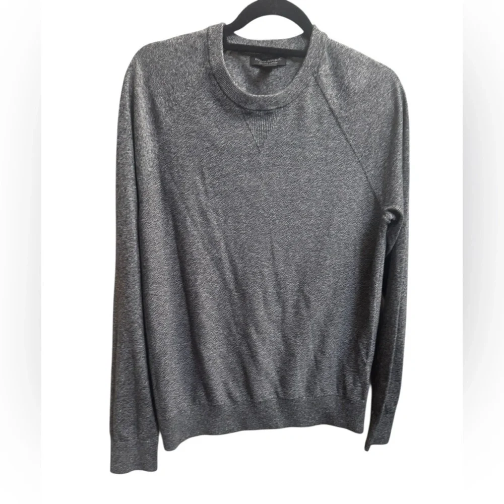 ORGANIC COTTON BANANA REPUBLIC Men’s Crew Neck Sweater Cardigan Gray SZ SM NWOT